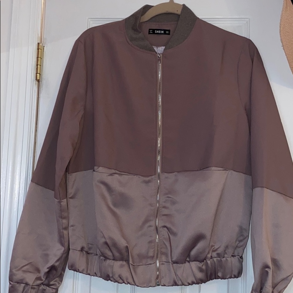 NWOT Shein purple bomber jacket